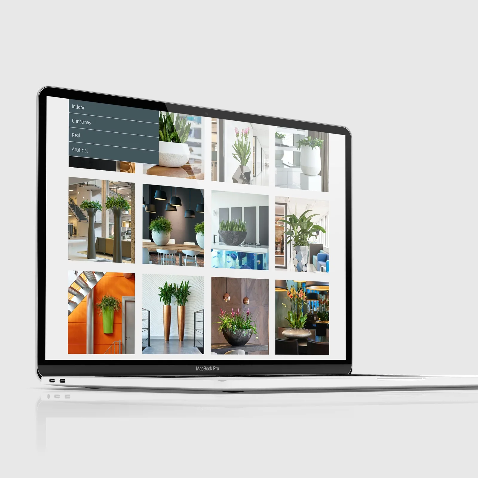 Greenleaf project gallery on laptop